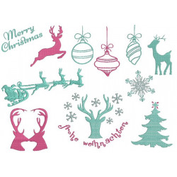 Stickserie - Weihnachts Silhouette